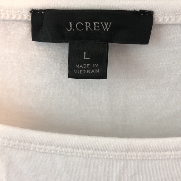 J. Crew White Sleeveless Tank Top Large NWT - Picture 3 of 8